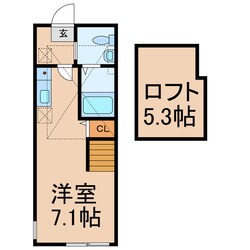 ハーミットクラブハウス三ツ沢南町B棟の物件間取画像